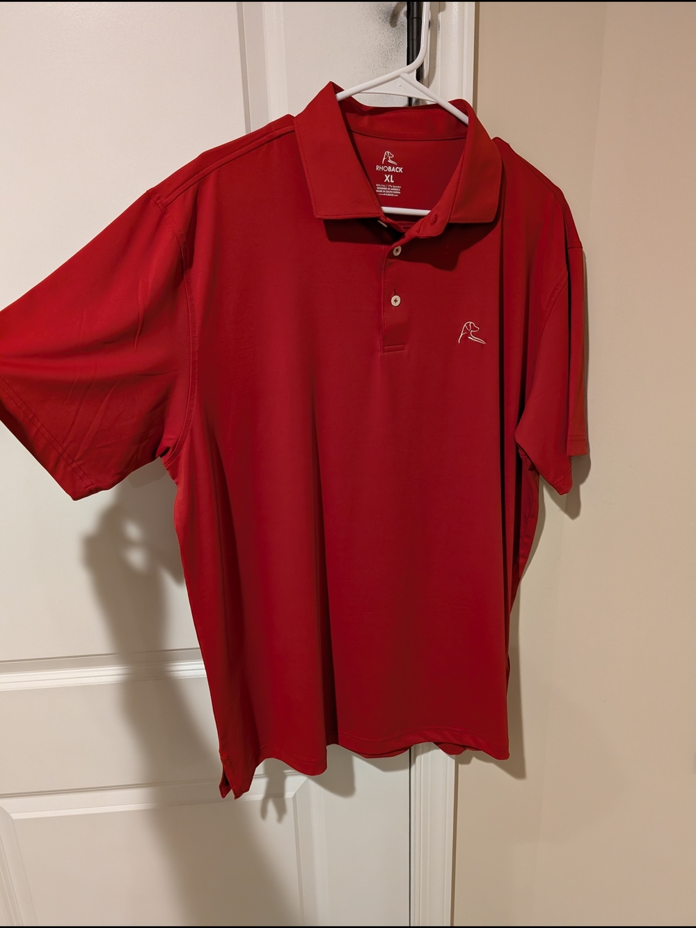 Rhoback Red Performance Polo - Men’s Short Sleeve - Picture 6 of 6